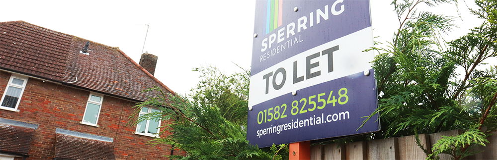 Sperring Residential letting sign for first time landlords